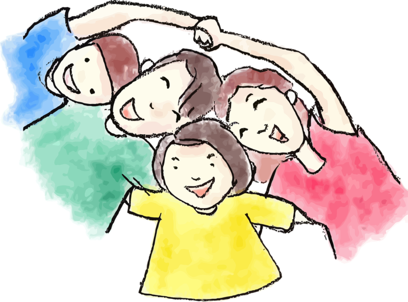 幸せ家族のイラスト